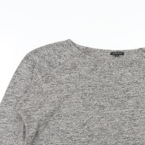 River Island Womens Grey Round Neck Polyester Pullover Jumper Size 8