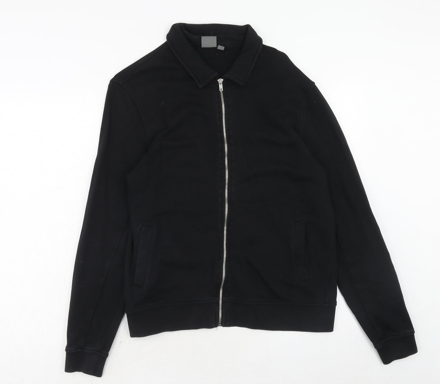 ASOS Mens Black Cotton Full Zip Sweatshirt Size M