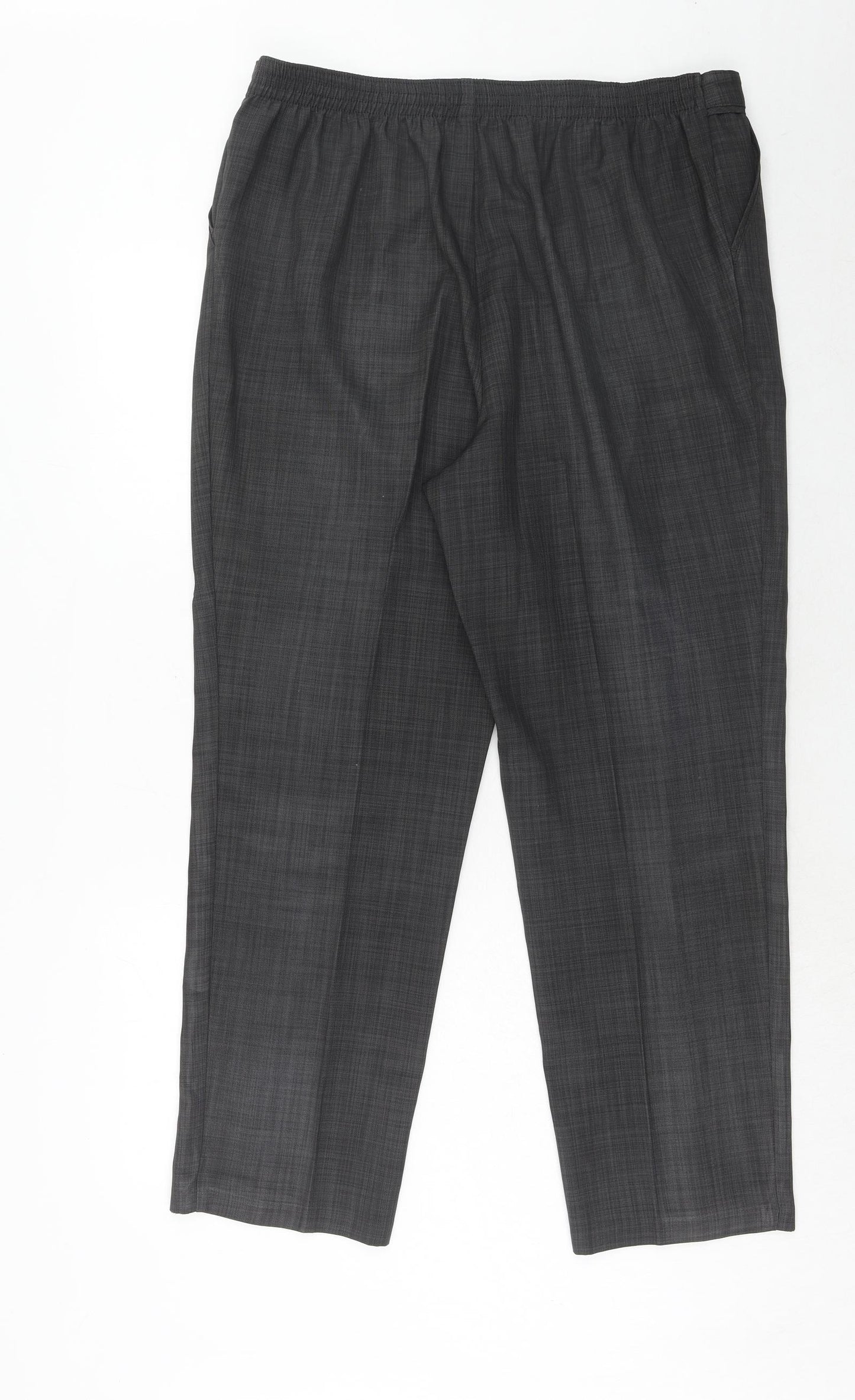Marks and Spencer Womens Grey Polyester Trousers Size 16 Regular