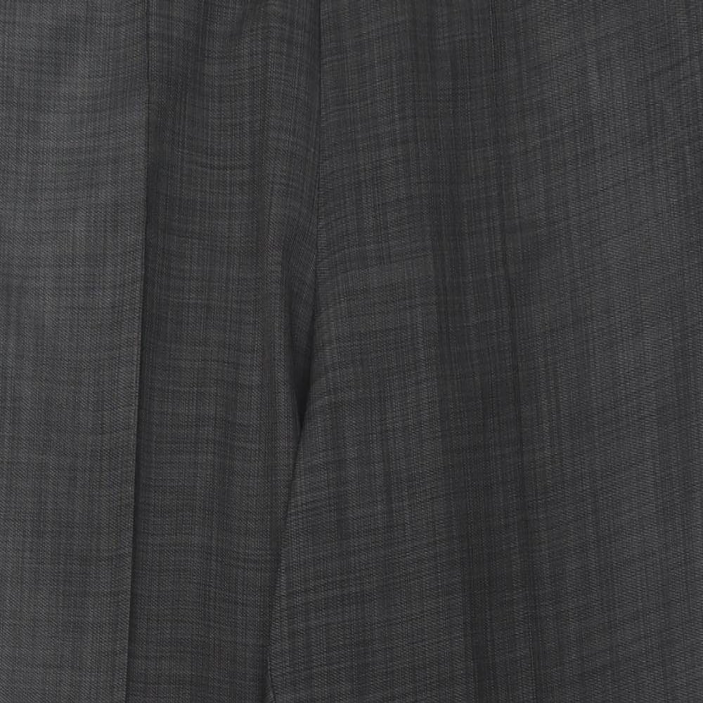 Marks and Spencer Womens Grey Polyester Trousers Size 16 Regular