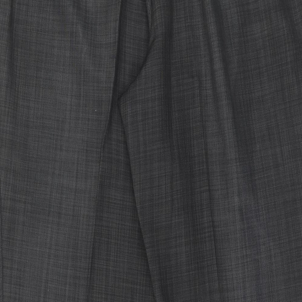 Marks and Spencer Womens Grey Polyester Trousers Size 16 Regular