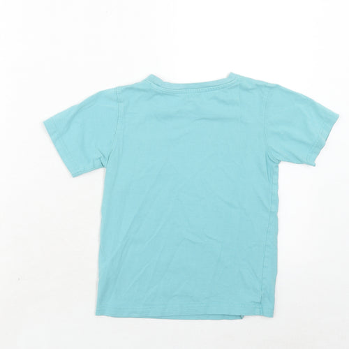 Tapealoell Boys Blue Cotton Pullover T-Shirt Size 5 Years Crew Neck Pullover