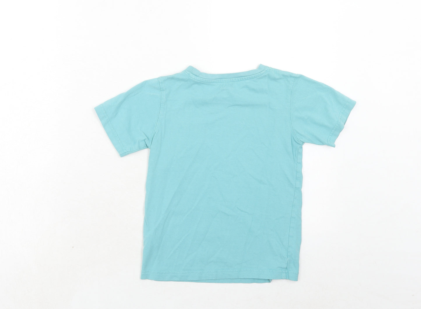 Tapealoell Boys Blue Cotton Pullover T-Shirt Size 5 Years Crew Neck Pullover