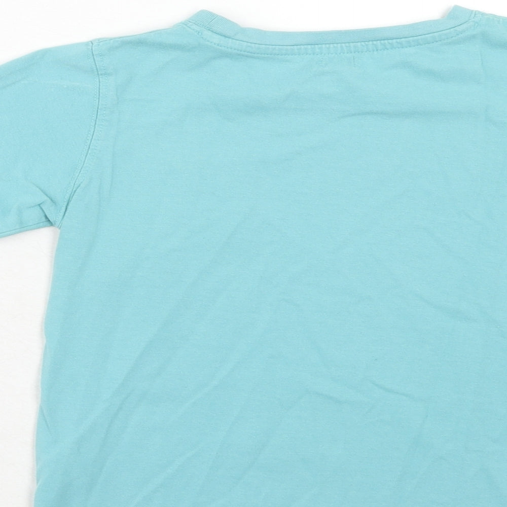 Tapealoell Boys Blue Cotton Pullover T-Shirt Size 5 Years Crew Neck Pullover