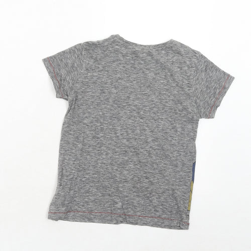 NEXT Boys Grey Cotton Pullover T-Shirt Size 6 Years Crew Neck Pullover - Mickey and Friends