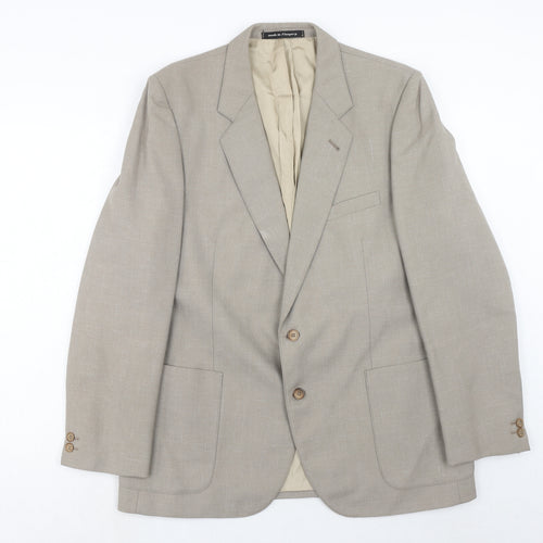 Burton Mens Grey Polyester Jacket Suit Jacket Size 40 Regular