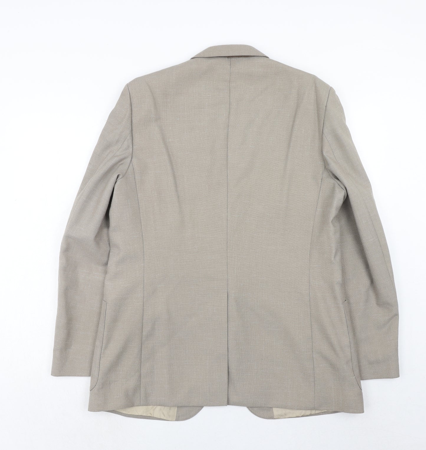 Burton Mens Grey Polyester Jacket Suit Jacket Size 40 Regular