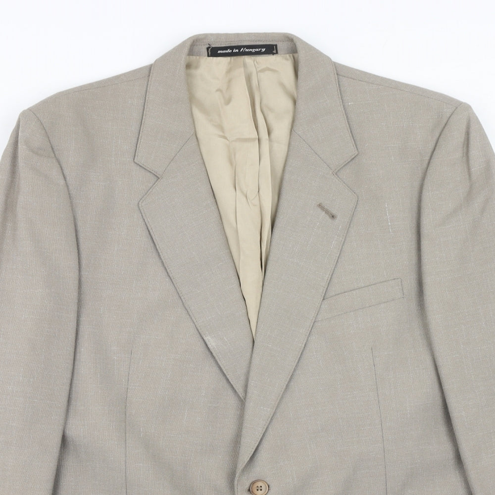 Burton Mens Grey Polyester Jacket Suit Jacket Size 40 Regular