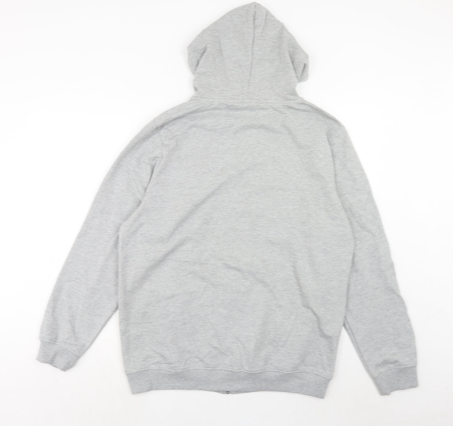 Workwear Mens Grey Cotton Full Zip Hoodie Size S