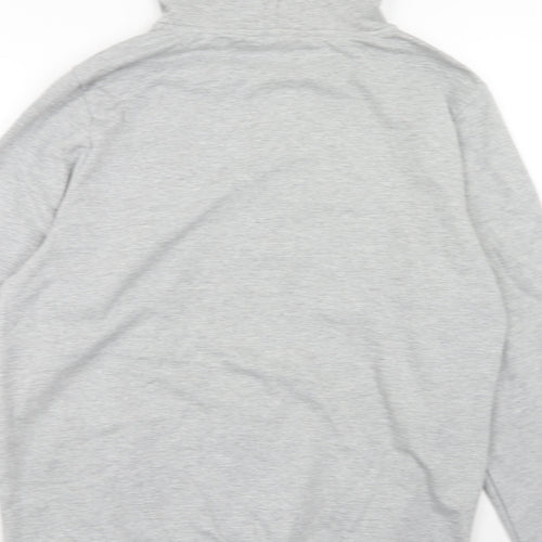 Workwear Mens Grey Cotton Full Zip Hoodie Size S