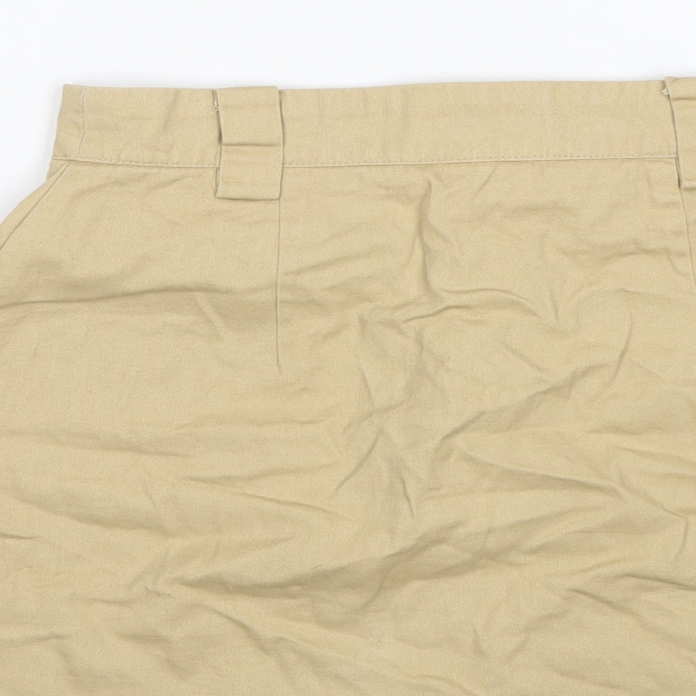 Missguided Womens Beige Cotton Cargo Skirt Size 10 Zip