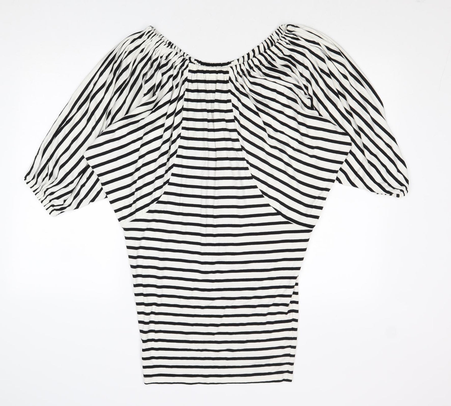 Boii Womens Multicoloured Striped Viscose A-Line Size S Round Neck Pullover