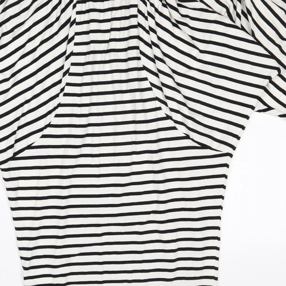 Boii Womens Multicoloured Striped Viscose A-Line Size S Round Neck Pullover