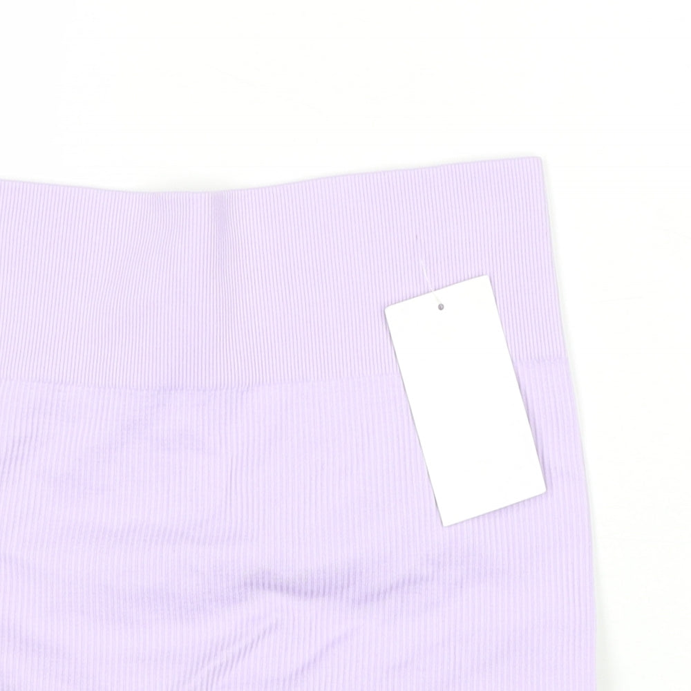 Storm Womens Purple Nylon Compression Shorts Size 10 Regular