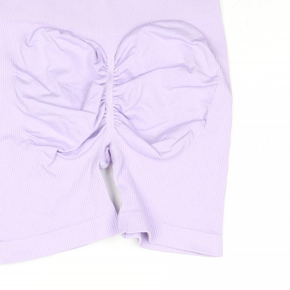 Storm Womens Purple Nylon Compression Shorts Size 10 Regular
