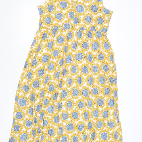 Seasalt Womens Multicoloured Geometric Cotton Tank Dress Size 16 V-Neck Pullover