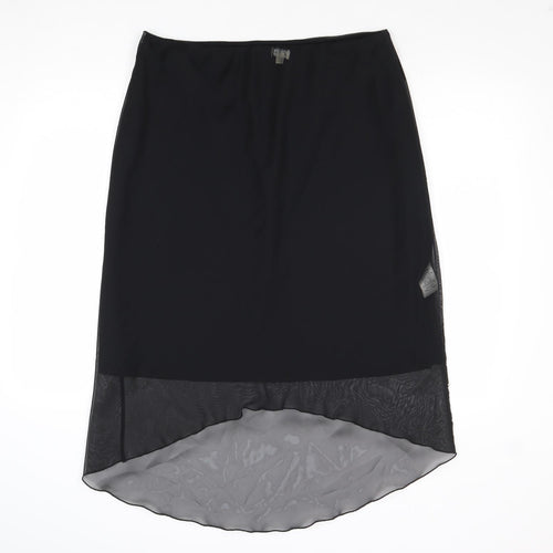 Etam Womens Black Polyester A-Line Skirt Size 16