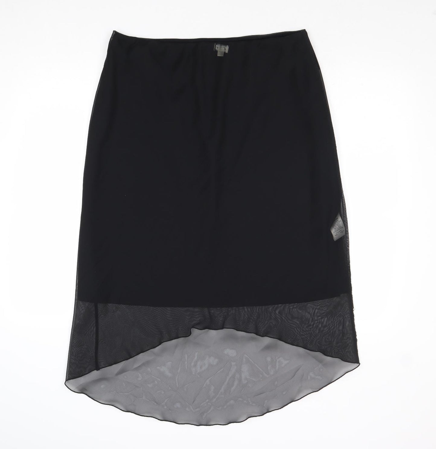 Etam Womens Black Polyester A-Line Skirt Size 16