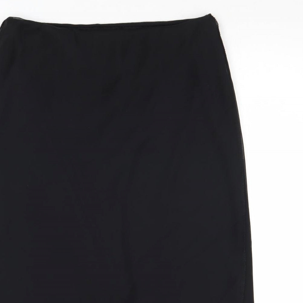 Etam Womens Black Polyester A-Line Skirt Size 16