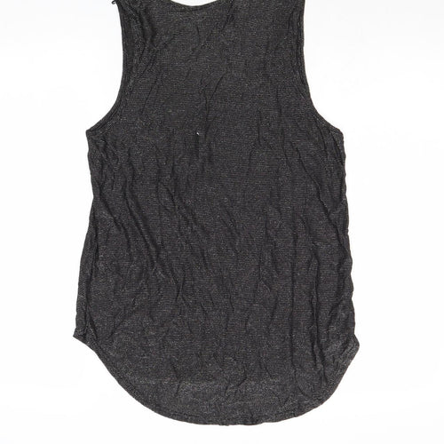 NEXT Womens Black Viscose Basic Tank Size 10 Scoop Neck