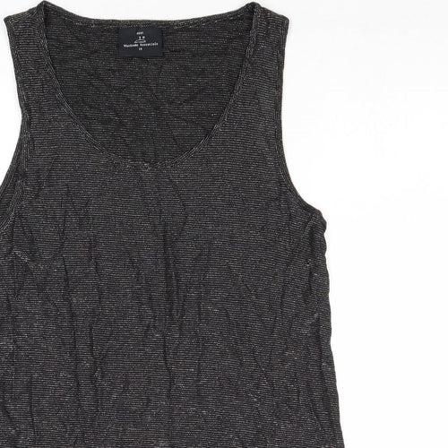 NEXT Womens Black Viscose Basic Tank Size 10 Scoop Neck