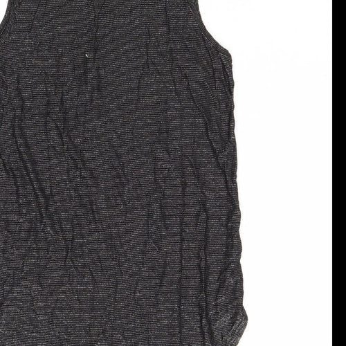 NEXT Womens Black Viscose Basic Tank Size 10 Scoop Neck