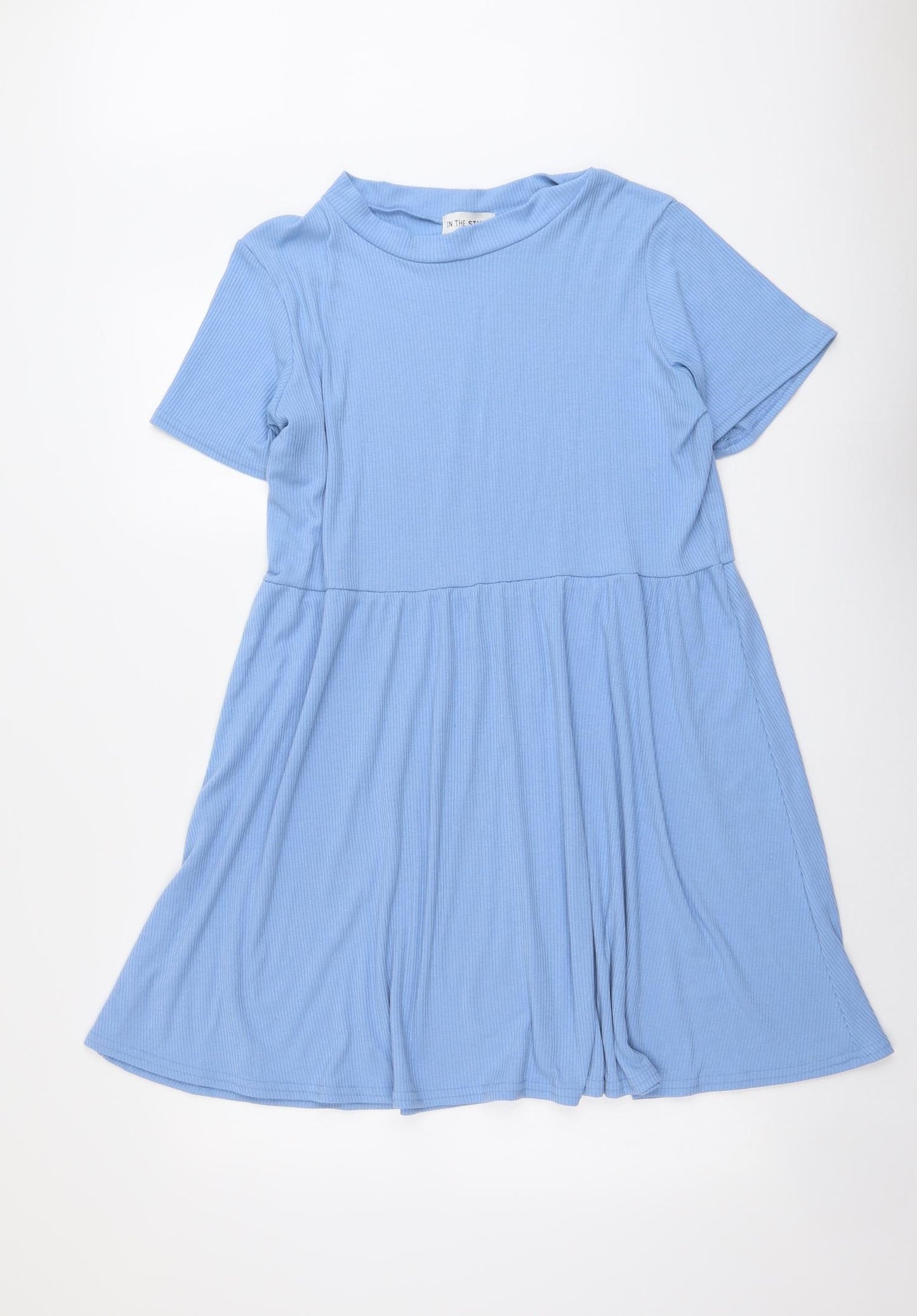 In the Style Womens Blue Polyester Trapeze & Swing Size 16 Round Neck Pullover
