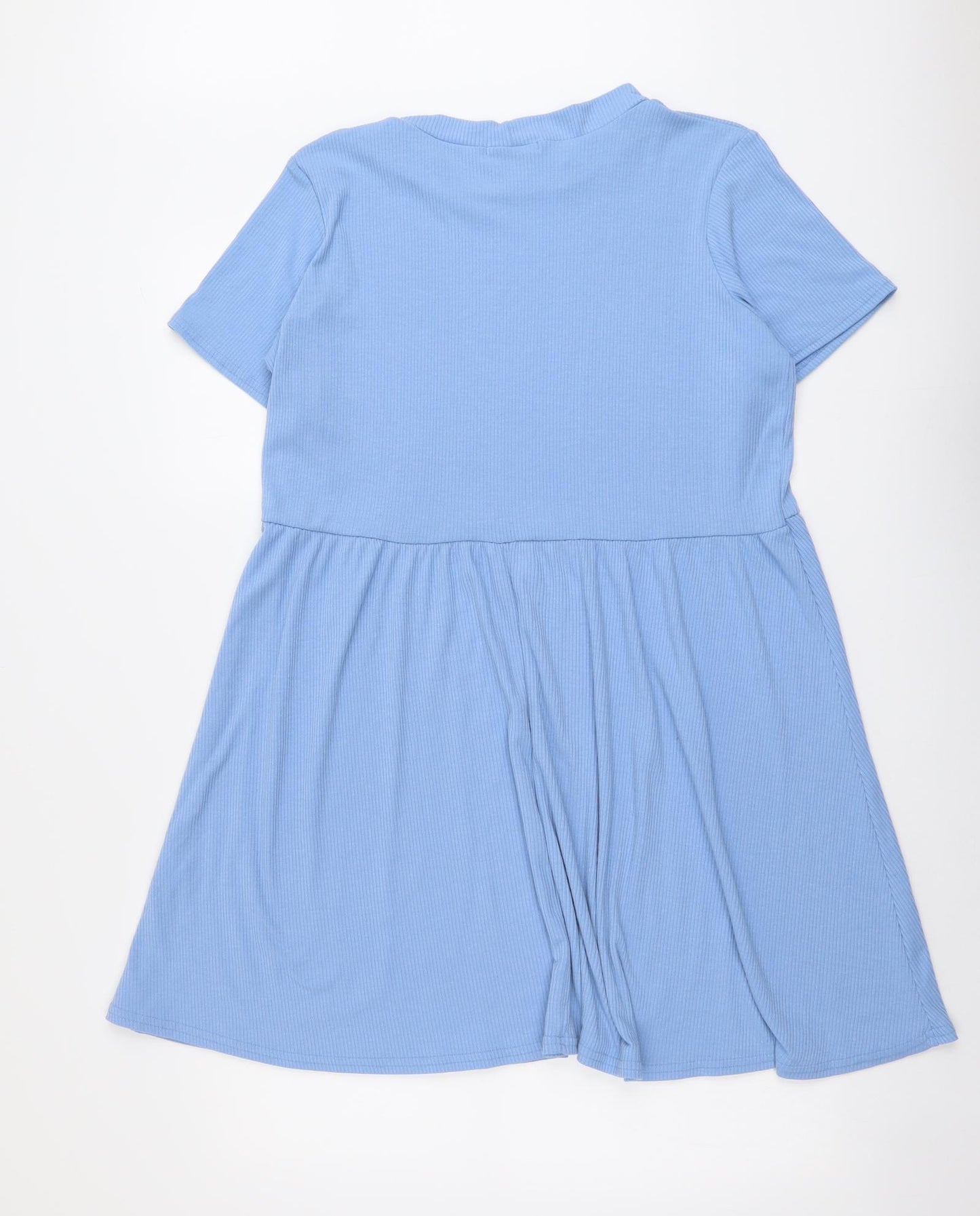 In the Style Womens Blue Polyester Trapeze & Swing Size 16 Round Neck Pullover