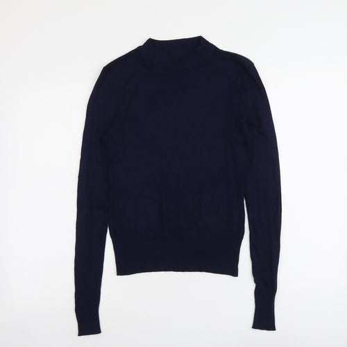 New Look Womens Blue Round Neck Acrylic Pullover Jumper Size 8
