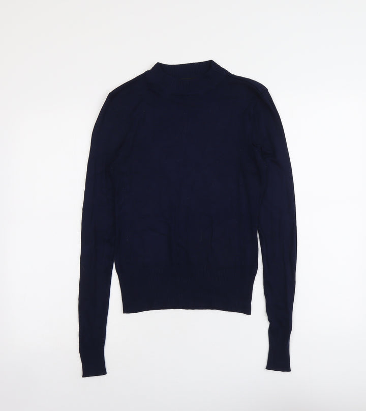 New Look Womens Blue Round Neck Acrylic Pullover Jumper Size 8
