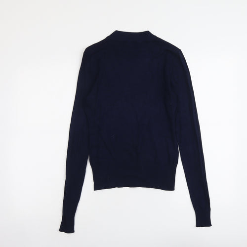 New Look Womens Blue Round Neck Acrylic Pullover Jumper Size 8