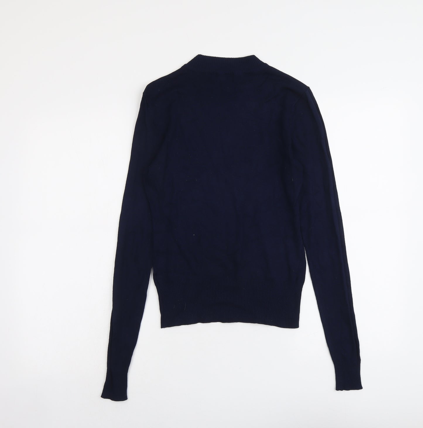 New Look Womens Blue Round Neck Acrylic Pullover Jumper Size 8