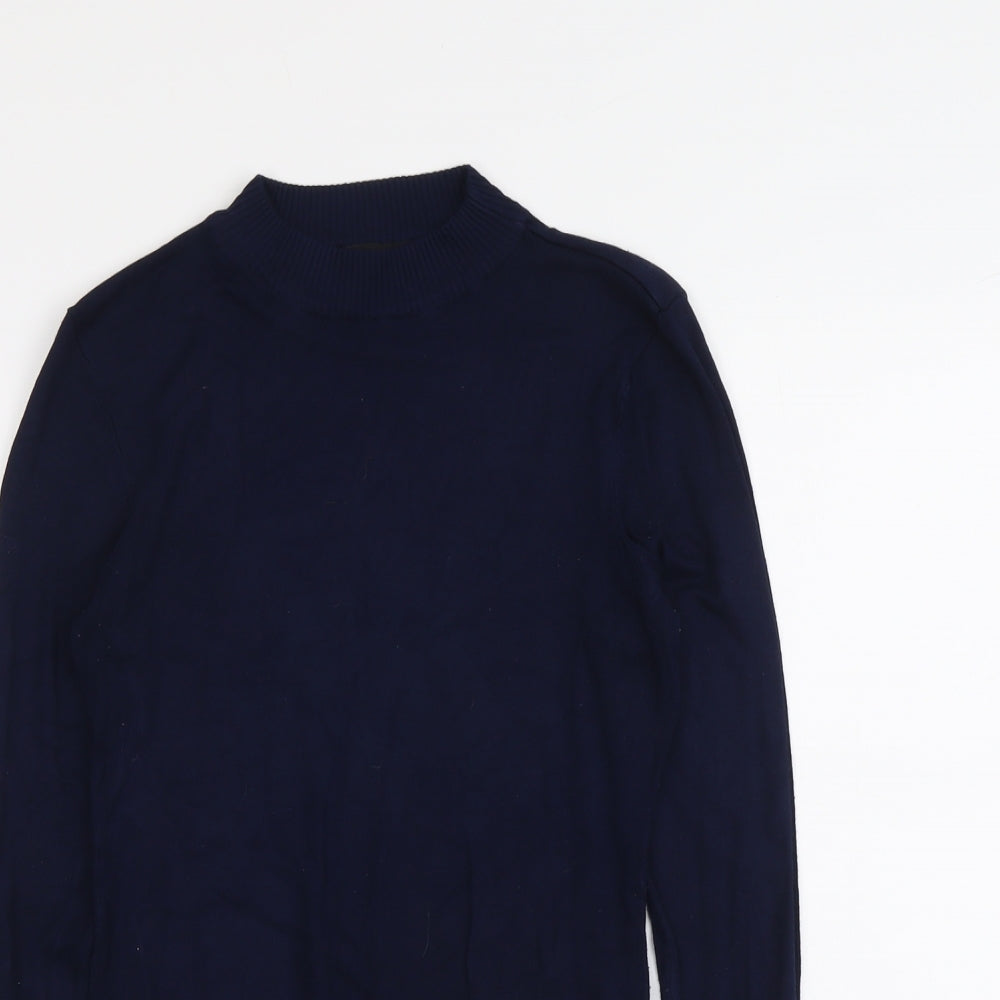 New Look Womens Blue Round Neck Acrylic Pullover Jumper Size 8