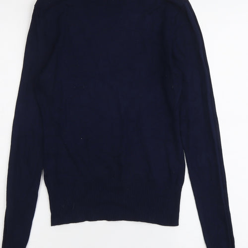 New Look Womens Blue Round Neck Acrylic Pullover Jumper Size 8