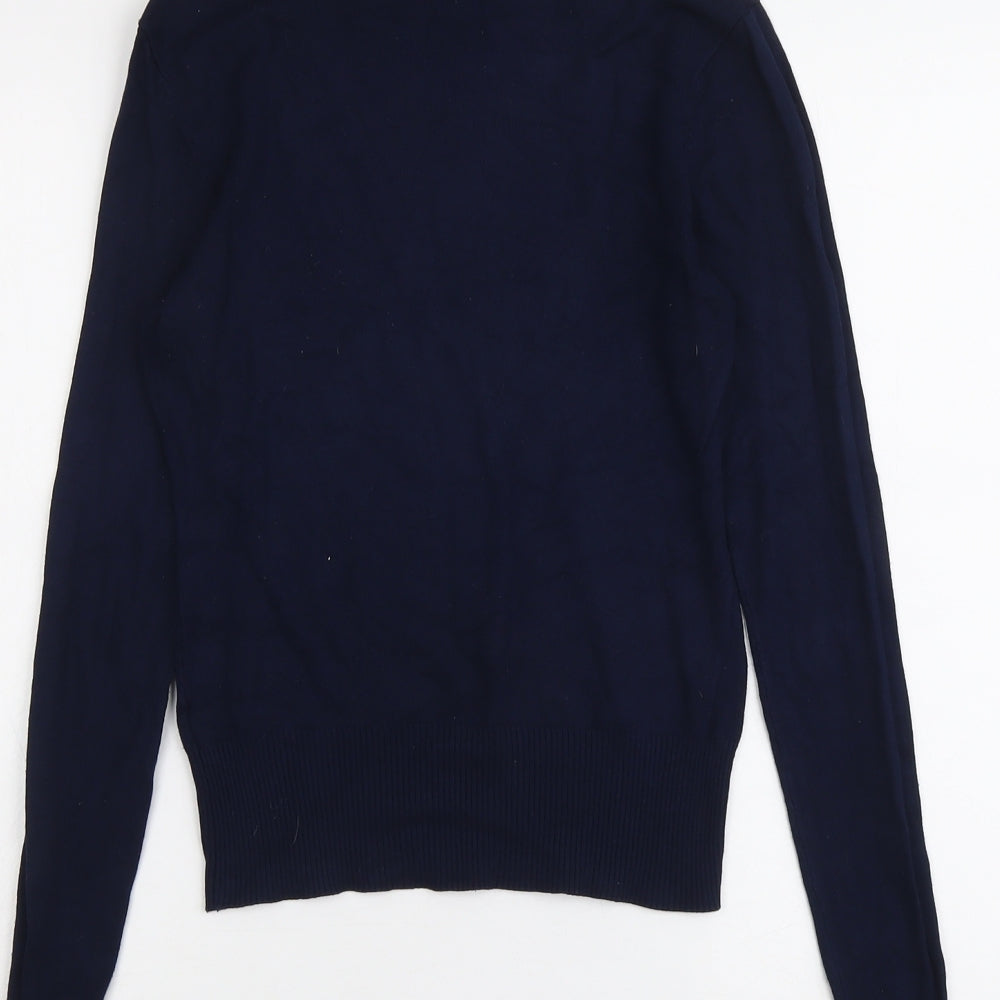 New Look Womens Blue Round Neck Acrylic Pullover Jumper Size 8