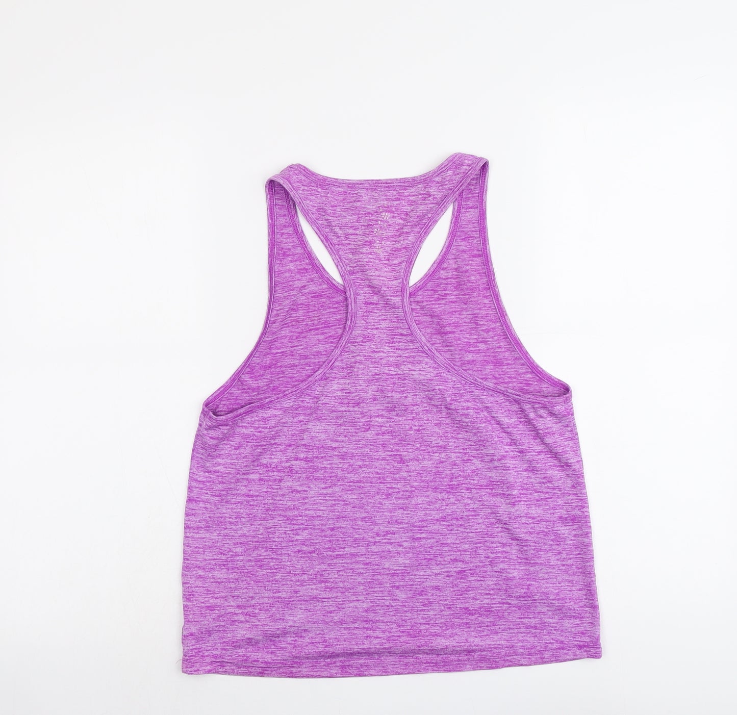 USA Pro Womens Purple Geometric Polyester Basic Tank Size 10 Round Neck Pullover