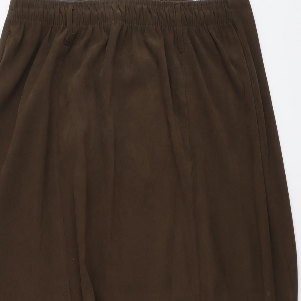 Saloos Womens Green Polyester Swing Skirt Size 18
