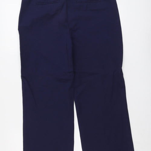 NEXT Womens Blue Cotton Trousers Size 12 L25 in Slim Button