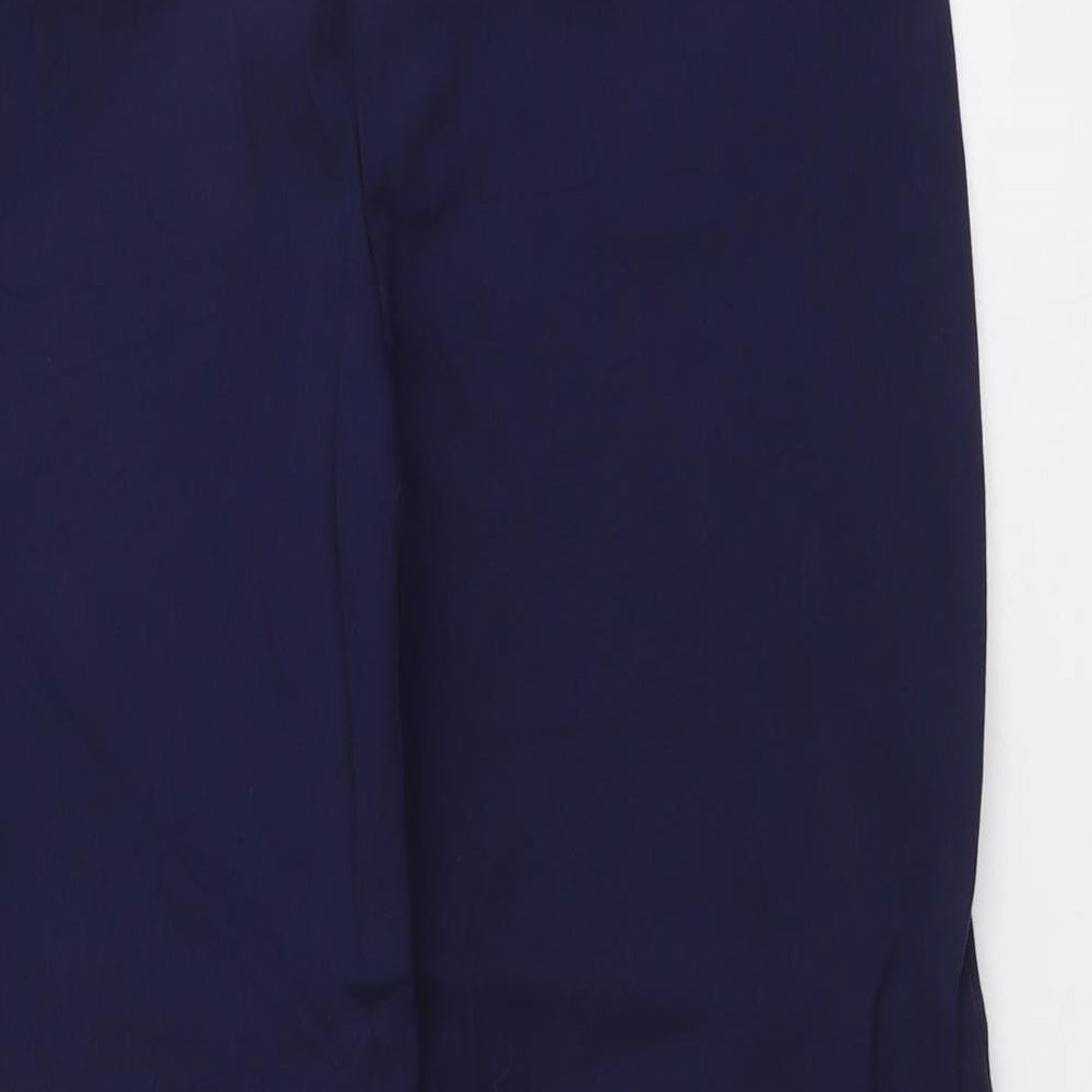 NEXT Womens Blue Cotton Trousers Size 12 L25 in Slim Button