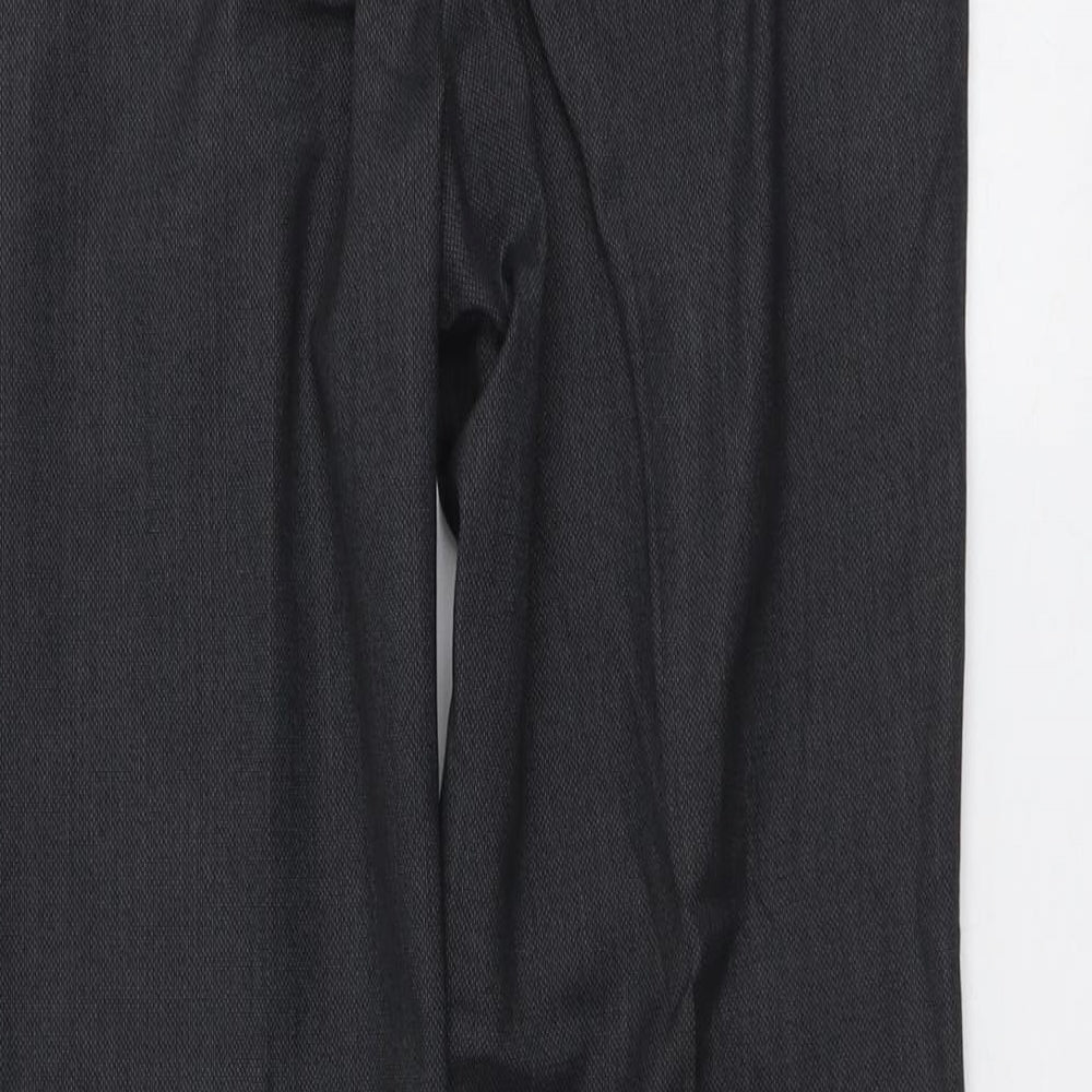 Burton Mens Grey Polyester Dress Pants Trousers Size 32 in L25 in Slim Button