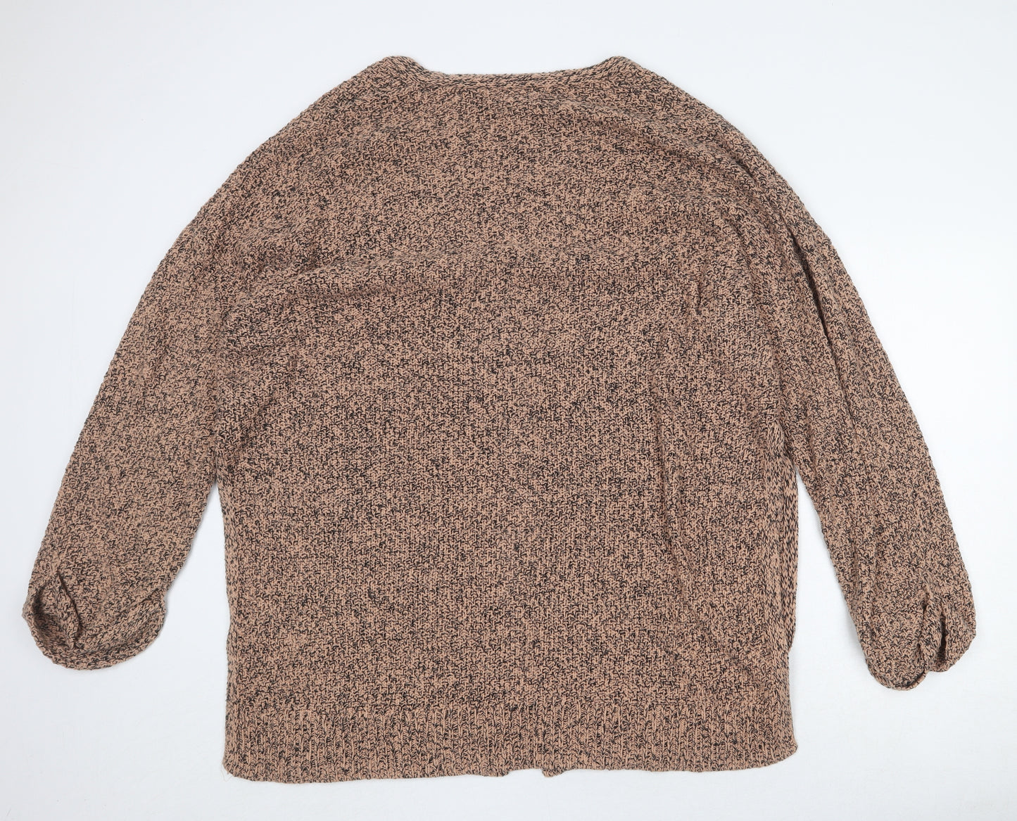 H&M Womens Beige V-Neck Cotton Cardigan Jumper Size M - Size M/L