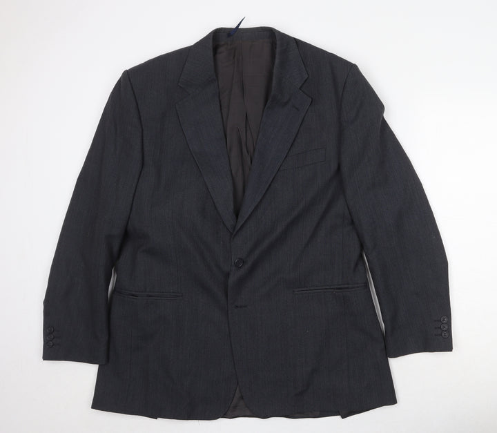 Scott International Mens Grey Polyester Jacket Suit Jacket Size 44 Regular