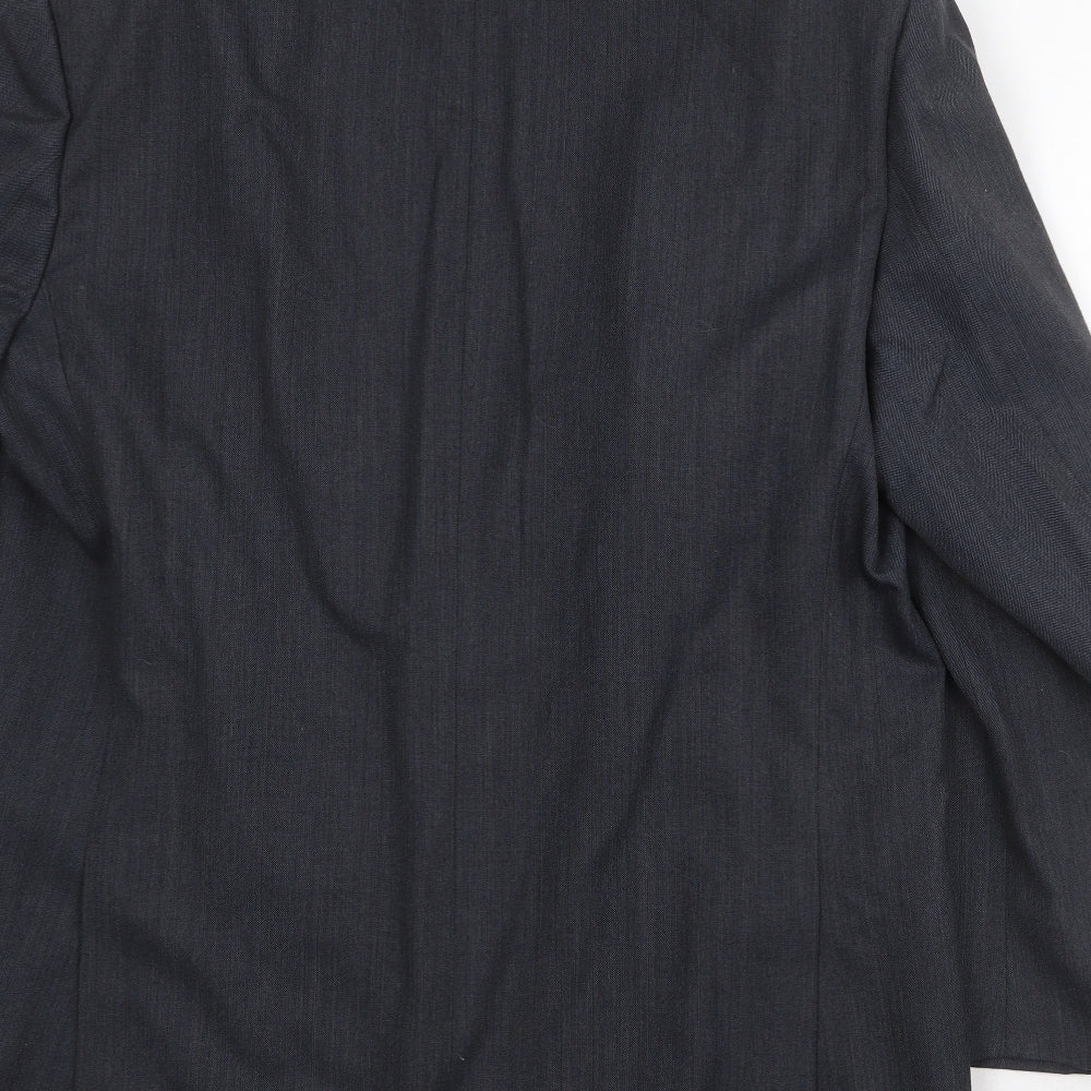 Scott International Mens Grey Polyester Jacket Suit Jacket Size 44 Regular