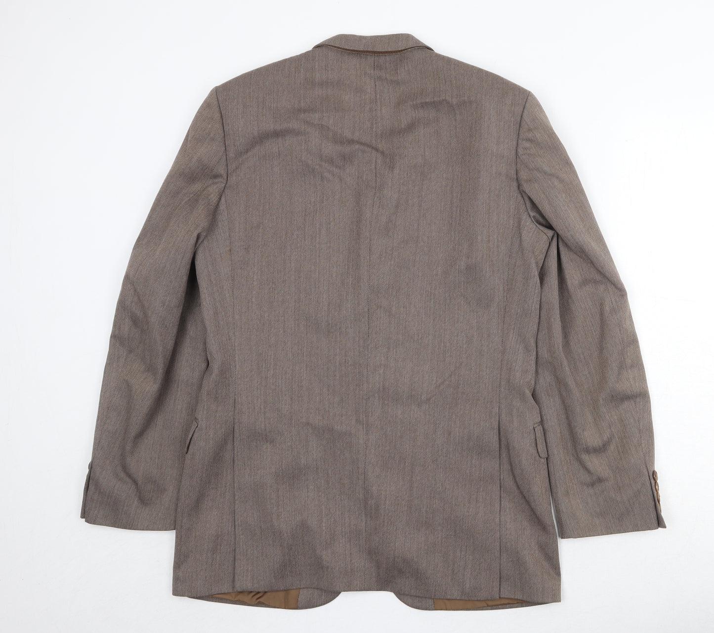 Marks and Spencer Mens Beige Polyester Jacket Suit Jacket Size 38 Regular