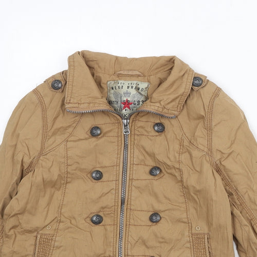 NEXT Girls Brown Jacket Size 8 Years Zip