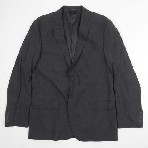 Marks and Spencer Mens Grey Wool Jacket Suit Jacket Size 42 Regular