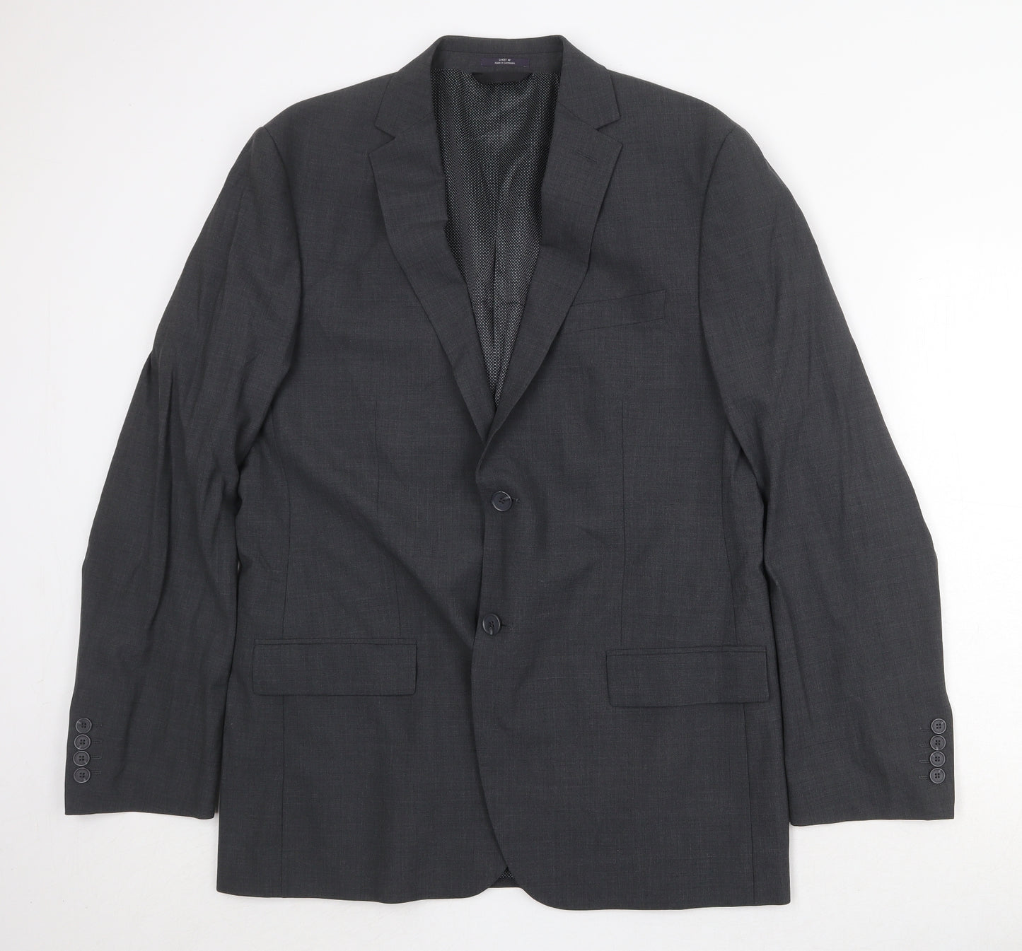 Marks and Spencer Mens Grey Wool Jacket Suit Jacket Size 42 Regular