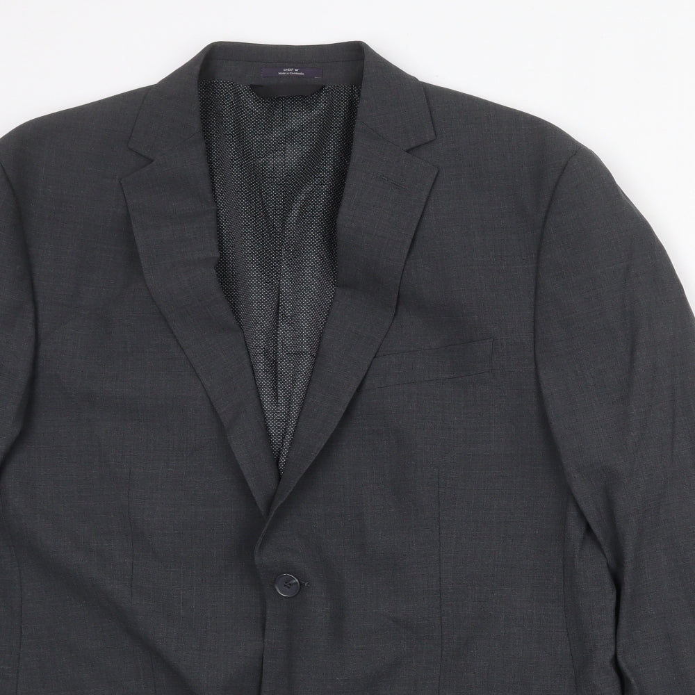 Marks and Spencer Mens Grey Wool Jacket Suit Jacket Size 42 Regular