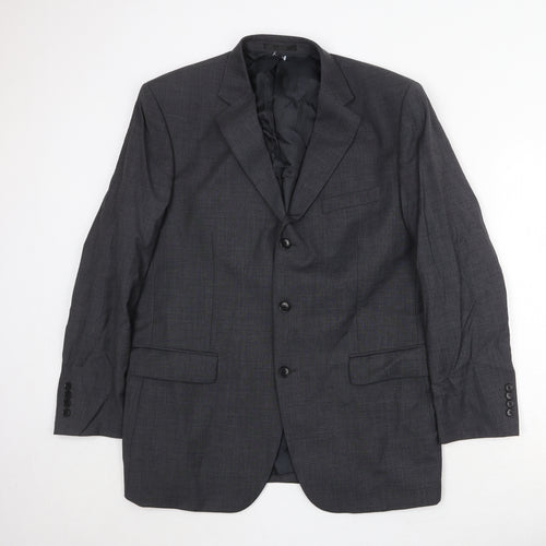 Brook Taverner Mens Grey Wool Jacket Suit Jacket Size 44 Regular