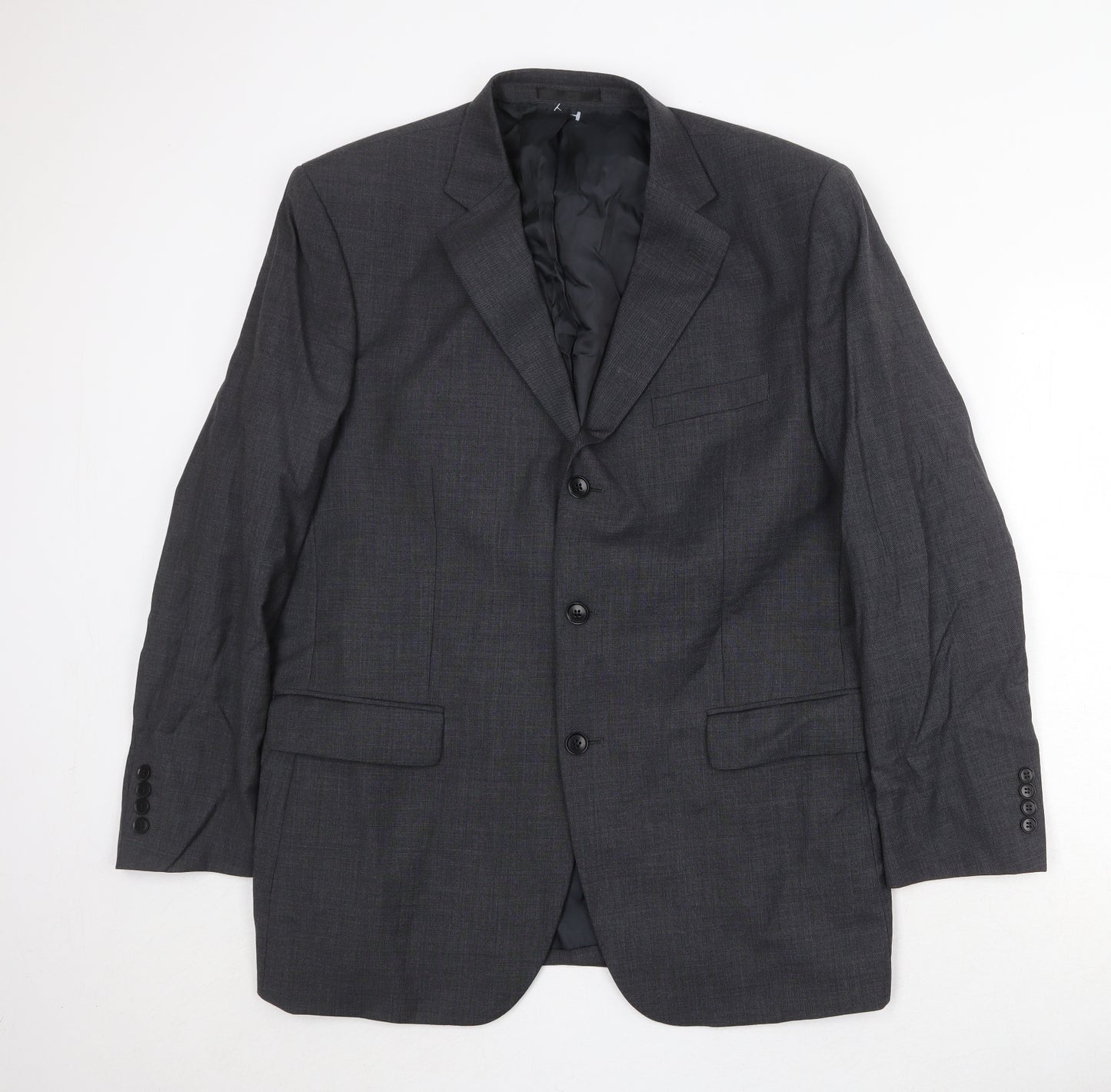 Brook Taverner Mens Grey Wool Jacket Suit Jacket Size 44 Regular